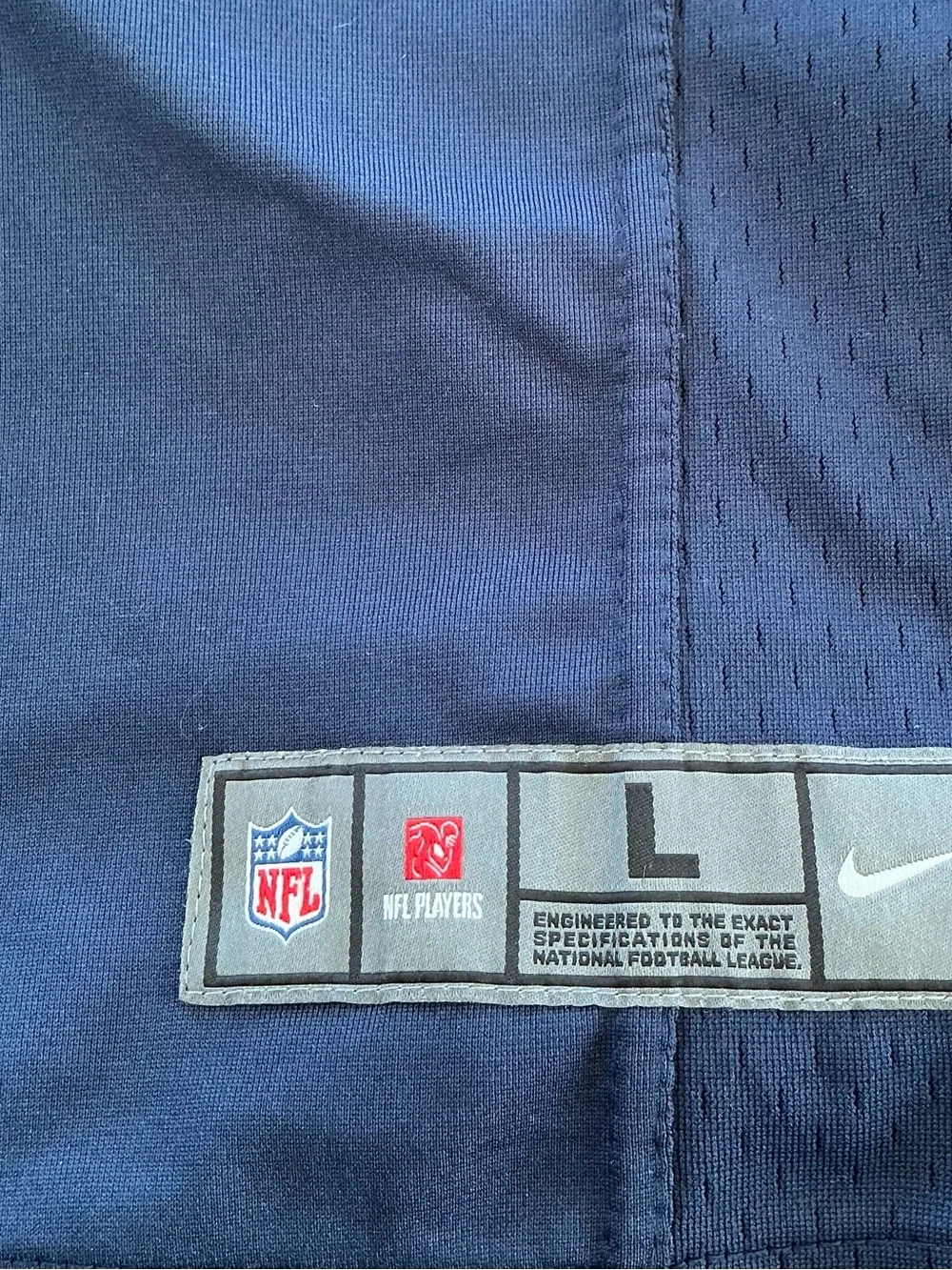 NFL Navy and Neon Green Men's Football Jersey #3